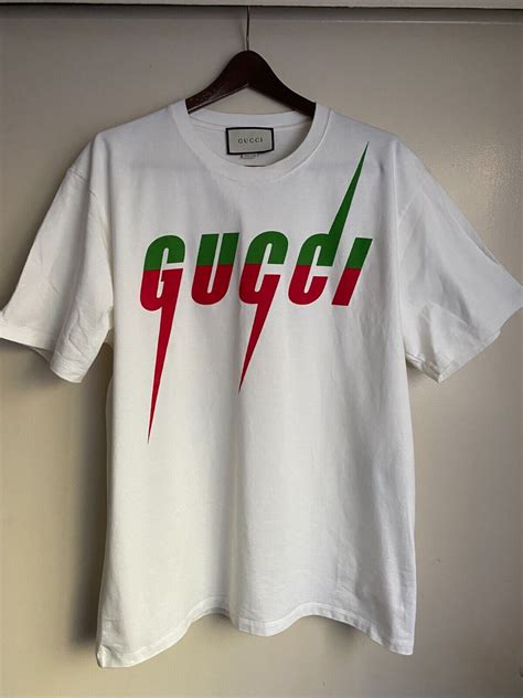 gucci shirt green red|Gucci symbol t shirt.